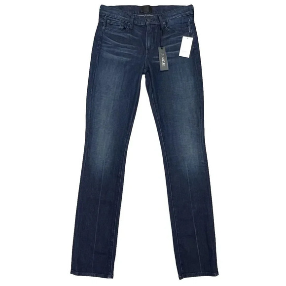 Vince Jeans Cameron Cigarette Leg Stretch Denim Vintage Crease Mid Rise Size 27 - Picture 1 of 8